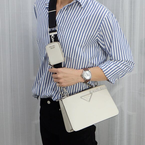 Prada Black Leather Satchel with Sleek Design (Small Multifunction Tote) - Picture 4 of 8